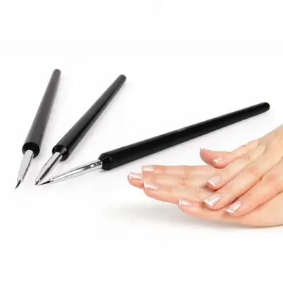 Rosfix Set Čopičev za Nail Art – 3 Velikosti, 9,6 cm Višina, 0,2 cm Debelina | Za Gel in Manikuro