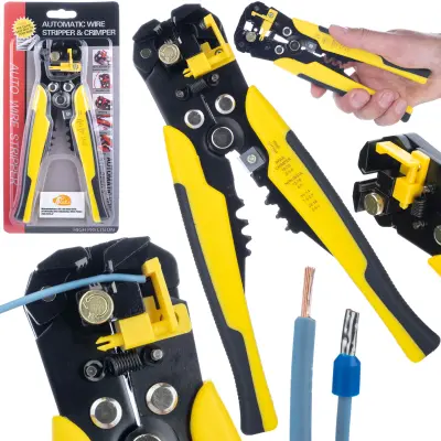 Rosfix Samodejna Klešča za Odstranjevanje Izolacije – 0,2–6 mm², Cr-V Jeklo, Rezalnik, Stiskalnik | 20 cm, 0,35 kg