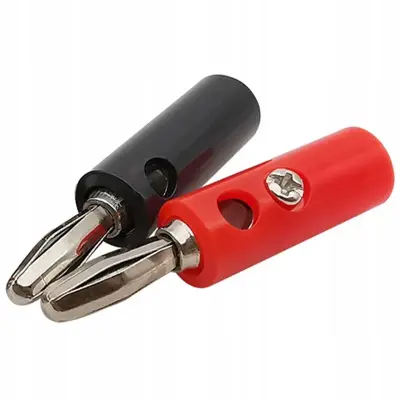 Rosfix Set Vtičev Tipa Banana 4mm – Pozlačeni ali Posrebreni | Za Polnilce Redox Alpha, Raytronic