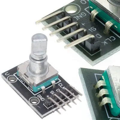Rosfix Enkoder z Gumbom – Rotacijski Modul 360°, 20 Impulsov, Raster 2,54 mm | 26×19 mm