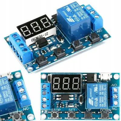 Rosfix Modul Časovnega Releja – 0–999 Min, 6–20V, USB, 10A 230V AC/30V DC, −40°C do 85°C | 62×38×19 mm