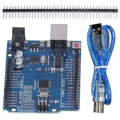 Rosfix Set Modul ATmega328P za Arduino UNO – 5V, 16MHz, USB CH340, 40x Goldpin | 32kB Flash, 2kB SRAM