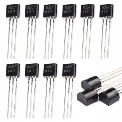 Rosfix Set Tranzistorjev BC557 – PNP, TO-92, 40V, 100mA, THT | Za Arduino in Elektroniko, 10 Kos