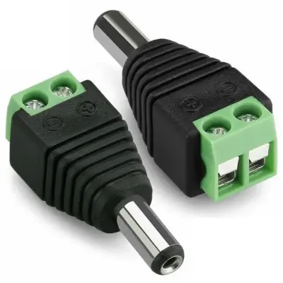 Vtičnica CCTV 5,5mm / 2,1mm / Moški