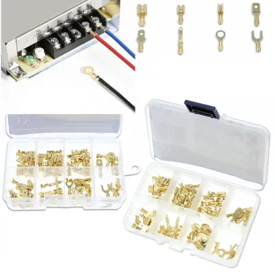 Rosfix Set Konektorjev – 80 Kos Neizolirani Očesni, Vilasti, Moški in Ženski | 2.8–6.4 mm, V Etuiju