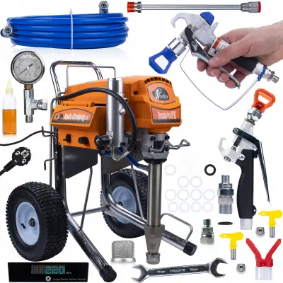 Rosfix Set za barvanje in kitanje Rosfix Tornado Pro RTR5 UltraSpray 2200W 22MPA 6,5L/min + Barvni in kitanjski pištol Black Rain BR450