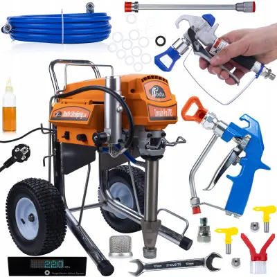 Rosfix Set za barvanje in kitanje Rosfix Tornado Pro RTR5 UltraSpray 2200W 22MPA 6,5L/min + Barvni in kitanjski pištol Black Spray BS500