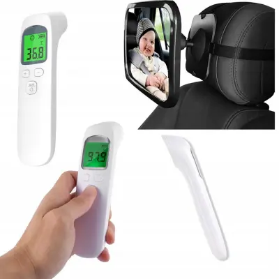 Brezdotikovni medicinski termometer na infrardeče sevanje + 360° ogledalo za opazovanje otroka v avtomobilu