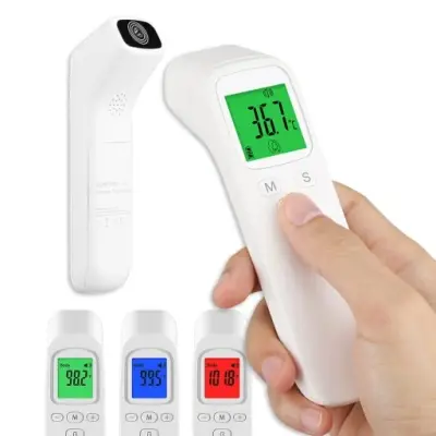 Rosfix Infrardeči Medicinski Termometer – Brezkontaktni, LCD Zaslon, 32–42 °C, Spomin 32 Meritev | Za Dojenčke in Odrasle