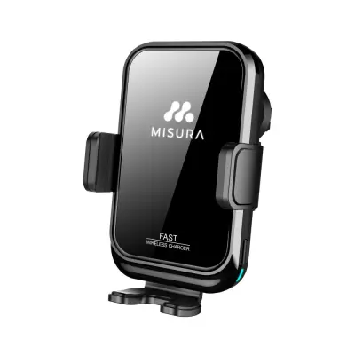 MA04 - Nosilec za telefon v avtomobilu z brezžičnim polnjenjem QC3.0 BLACK