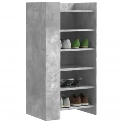 The Living Store Omarica za čevlje betonsko siva 52x37,5x100 cm inženirski les - Omara Za Čevlje