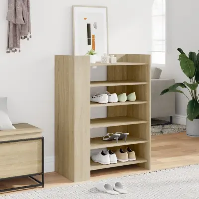 The Living Store Omarica za čevlje sonoma hrast 74,5x37,5x100 cm inženirski les - Omara Za Čevlje