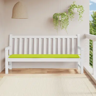 The Living Store Blazina za vrtno klop svetlo zelena 200x50x3 cm oxford tkanina - Blazina Za Vrtno Klop