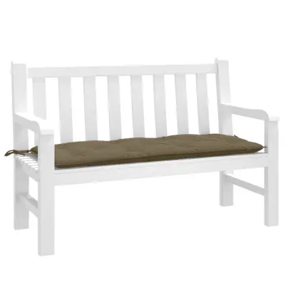 The Living Store Blazina za vrtno klop melanž taupe 120x50x7 cm blago - Blazina Za Vrtno Klop