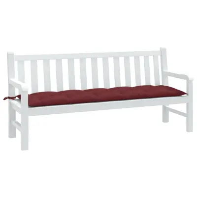 The Living Store Blazina za vrtno klop melanž vinsko rdeča 180x50x7 cm blago - Blazina Za Vrtno Klop