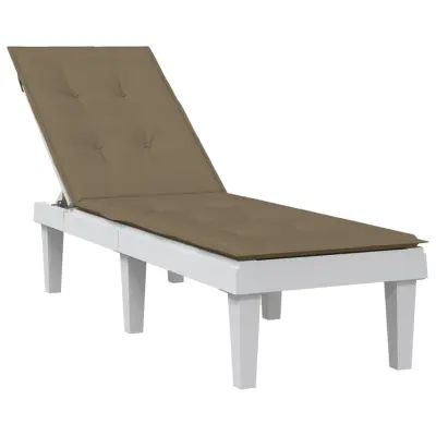 The Living Store Blazina za ležalnik melanž taupe (75+105)x50x3 cm blago - Blazina Za Ležalnik