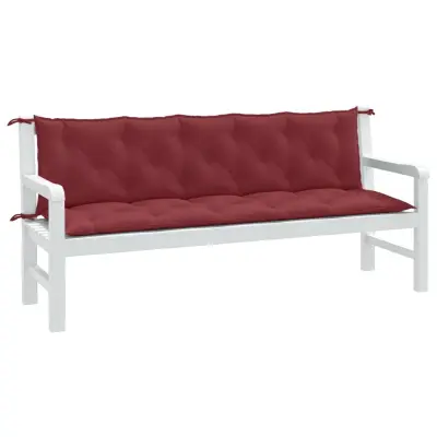The Living Store Blazina za vrtno klop 2 kosa melanž rdeča 180x50x7 cm blago - Blazina Za Vrtno Klop