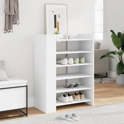 The Living Store Omarica za čevlje bela 74,5x37,5x100 cm inženirski les - Omara Za Čevlje