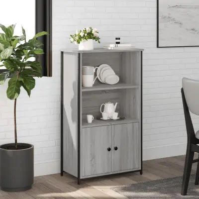 The Living Store Visoka omara siva sonoma 62x32x103,5 cm inženirski les - Visoka Omarica