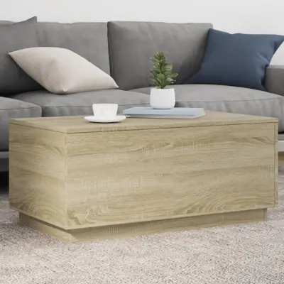 The Living Store Klubska mizica z LED lučkami sonoma hrast 90x50x40 cm - Klubska Mizica