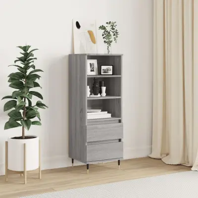 The Living Store Visoka omara Siva sonoma 40x36x110 cm inženirski les - Visoka Omarica