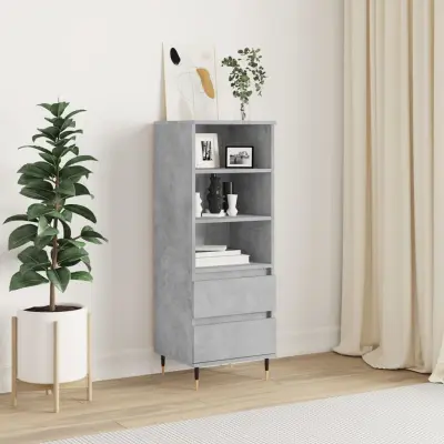 The Living Store Visoka omara betonsko siva 40x36x110 cm inženirski les - Visoka Omarica