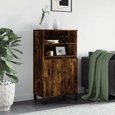 The Living Store Visoka omara dimljen hrast 60x36x110 cm inženirski les - Visoka Omarica