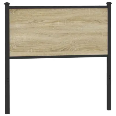 The Living Store Posteljno vzglavje sonoma hrast 90 cm inženirski les in jeklo - Vzglavje