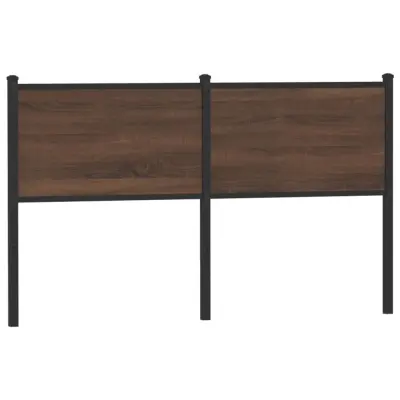 The Living Store Posteljno vzglavje rjavi hrast 150 cm inženirski les in jeklo - Vzglavje