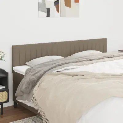 The Living Store Posteljno vzglavje 2 kosa taupe 100x5x78/88 cm blago - Vzglavje