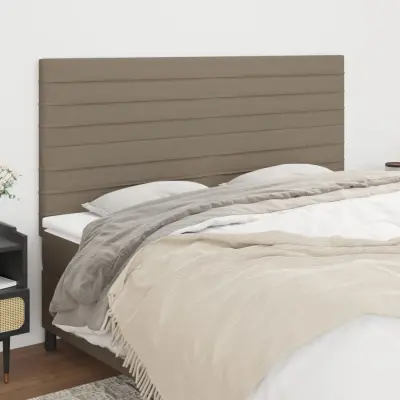 The Living Store Posteljno vzglavje 4 kosa taupe 90x5x78/88 cm blago - Vzglavje