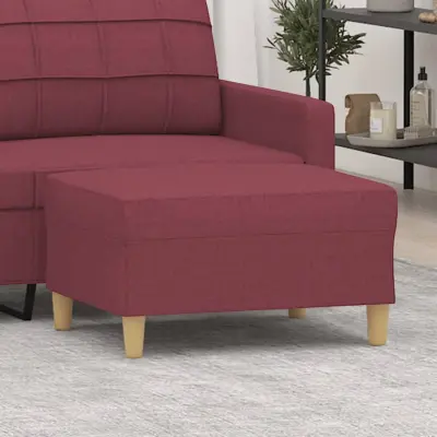 The Living Store Stolček za noge vinsko rdeče 70x55x41 cm blago - Stolček Za Noge