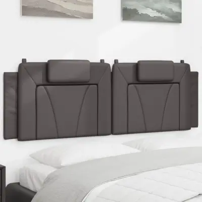 The Living Store Vzglavna stranica siva 160 cm umetno usnje - Vzglavna Stranica