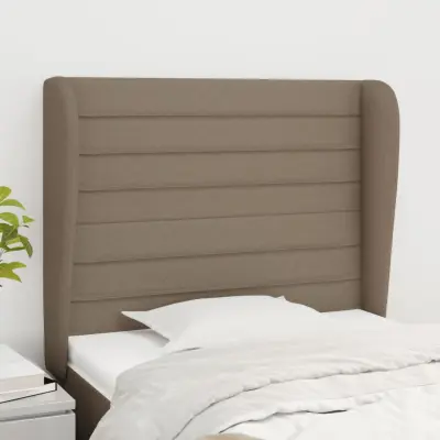 The Living Store Vzglavje z ušesi taupe 103x23x118/128 cm blago - Vzglavje