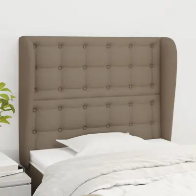 The Living Store Vzglavje z ušesi taupe 83x23x118/128 cm blago - Vzglavje