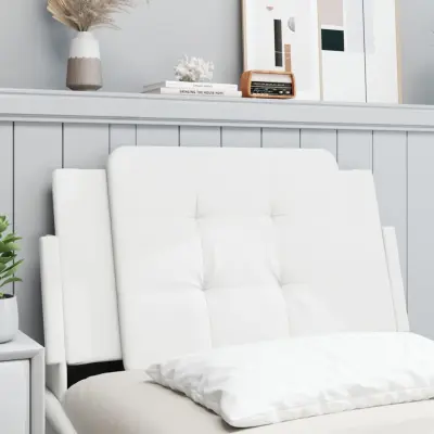 The Living Store Vzglavna stranica bela 90 cm umetno usnje - Vzglavna Stranica