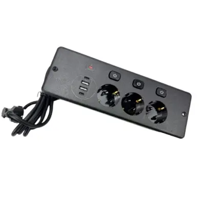 Evropska standardna vgrajena vtičnica Black