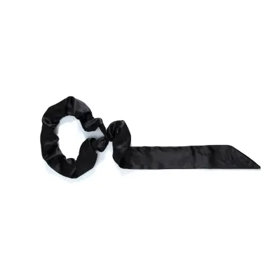 Gumica za lase s perlami za ženske Black