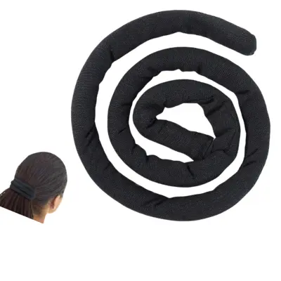 Dirty Braids Ponytail Wrap, visok čop Spiral Lock Dreadlocks lasni vložek Black