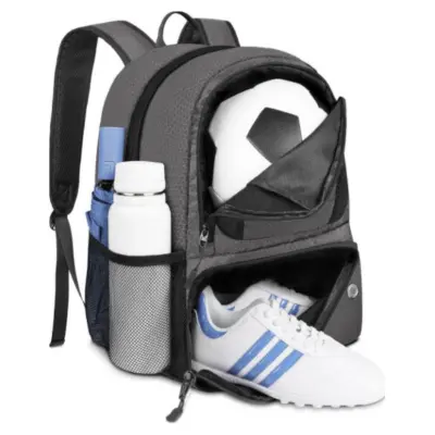 Nogometni nahrbtnik s predalom za žogo Grey