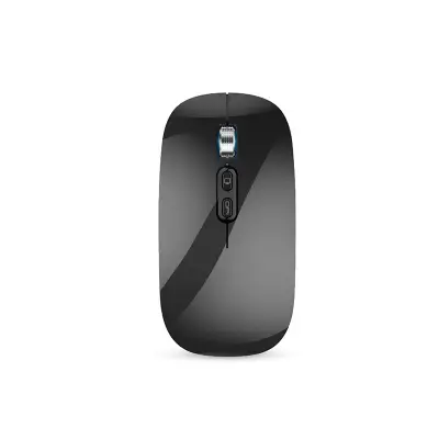Brezžična miška, 2.4G & Bluetooth 5.1 Tri-Mode tiha miška Black