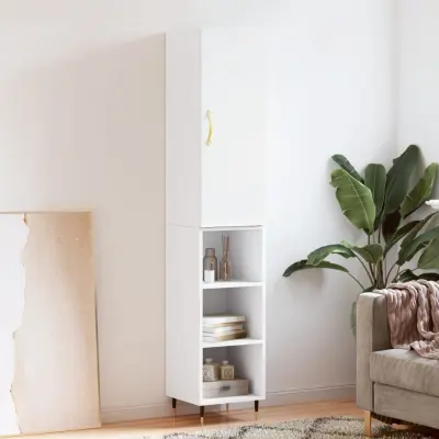 The Living Store Visoka omara bela 34,5x34x180 cm inženirski les - Visoka Omara