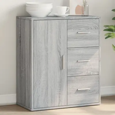 The Living Store Komoda siva sonoma 60x31x70 cm inženirski les - Komoda
