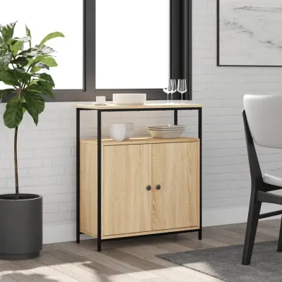The Living Store Komoda sonoma hrast 70x30x80 cm inženirski les - Komoda
