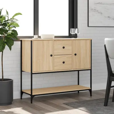 The Living Store Komoda sonoma hrast 100x36x85 cm inženirski les - Komoda