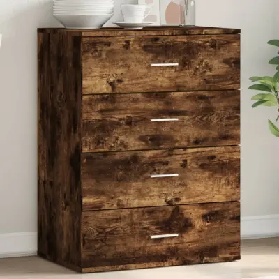 The Living Store Komoda dimljeni hrast 60x39x80 cm inženirski les - Komoda