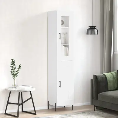 The Living Store Visoka omara bela 34,5x34x180 cm inženirski les - Visoka Omarica