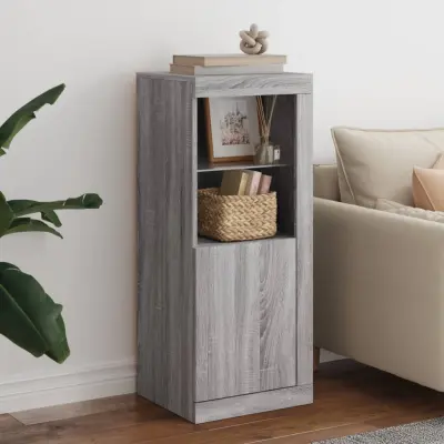The Living Store Komoda z LED lučkami siva sonoma 41x37x100 cm - Komoda
