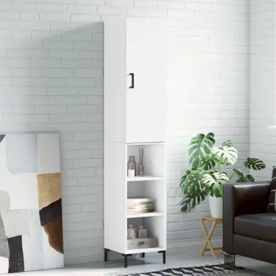 The Living Store Visoka omara bela 34,5x34x180 cm inženirski les - Visoka Omara