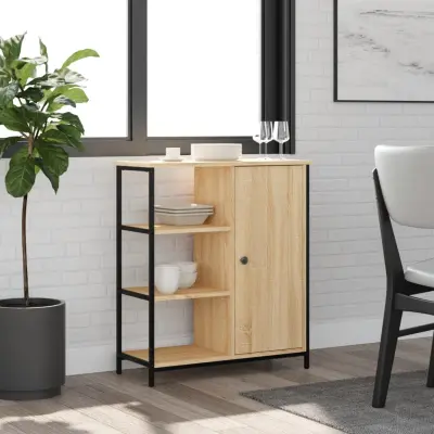 The Living Store Komoda sonoma hrast 70x30x80 cm inženirski les - Komoda